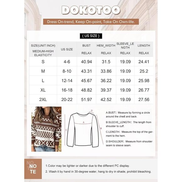 Womens Sweaters Casual Lightweight Round Neck Colorblock Striped Sweaters Long - Picture 6 of 6